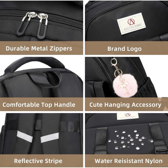 Backpack for Girls Women 15.6 Laptop School Travel Bookbag Kids Elementary - Picture 5 of 6